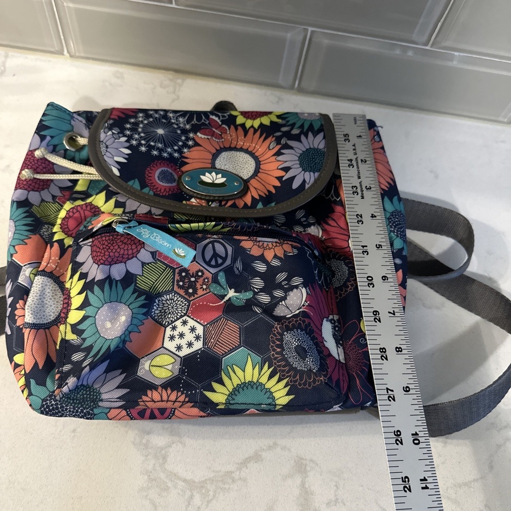 LILY BLOOM SUNFLOWER PEACE MINI BACKPACK BAG KARMA BLOOM ECO‎ FRIENDLY - Picture 7 of 9